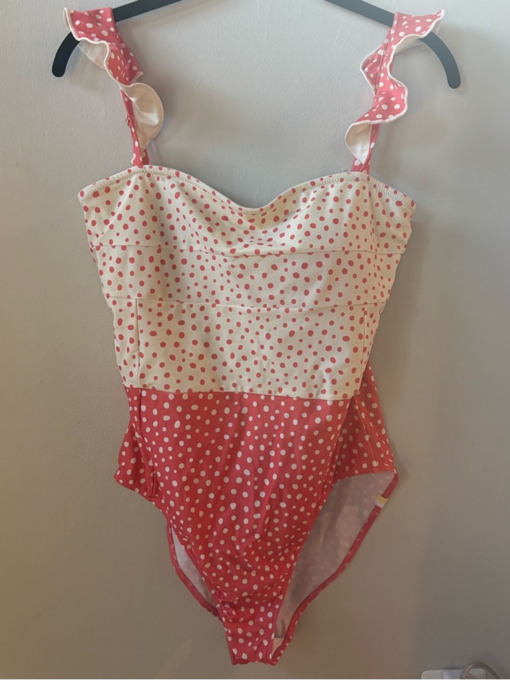 summersalt Ruffle Oasis On the Dot in Coral One-Piece Swimsuit